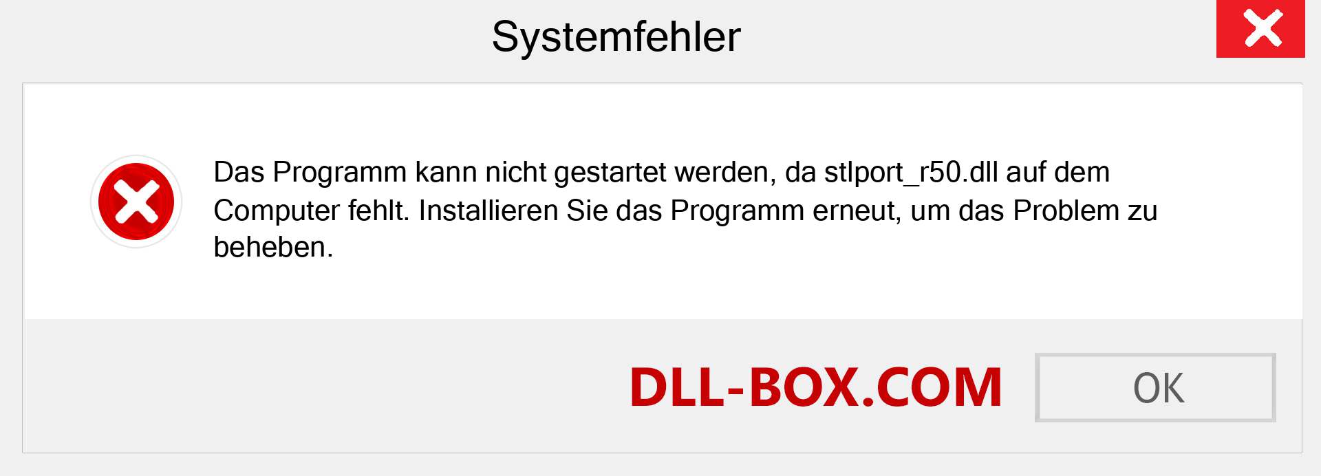 stlport_r50.dll-Datei fehlt?. Download für Windows 7, 8, 10 - Fix stlport_r50 dll Missing Error unter Windows, Fotos, Bildern