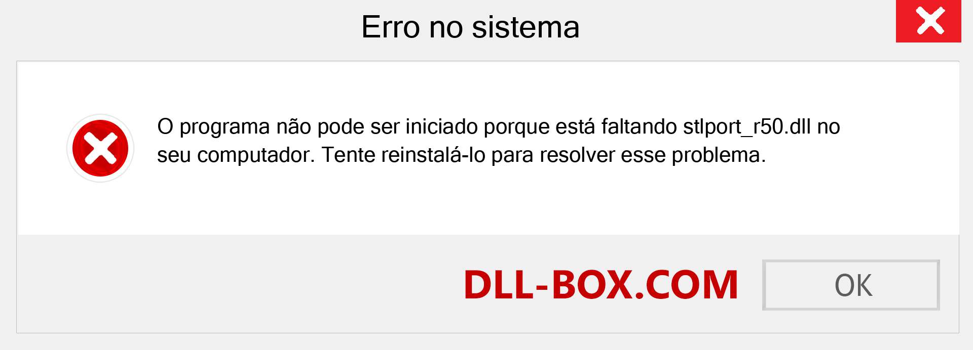 Arquivo stlport_r50.dll ausente ?. Download para Windows 7, 8, 10 - Correção de erro ausente stlport_r50 dll no Windows, fotos, imagens